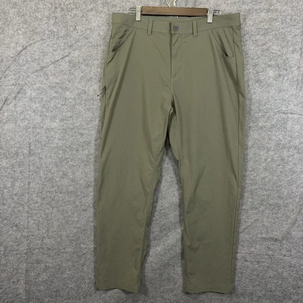 Free Fly Topogrid Ripstop Pants Mens 36x30 Green Outdoor Nylon Spandex Fishing